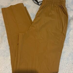 Men's Brown Chinos with Elastic Waistband